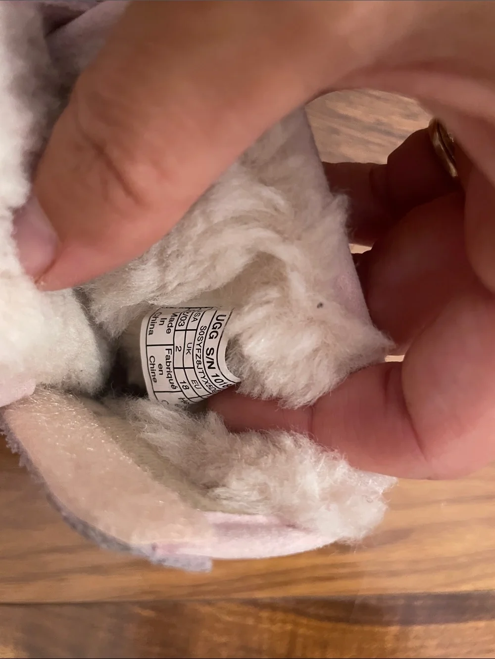 UGG Kids Blush Pink Sheepskin Booties with Satin Bows